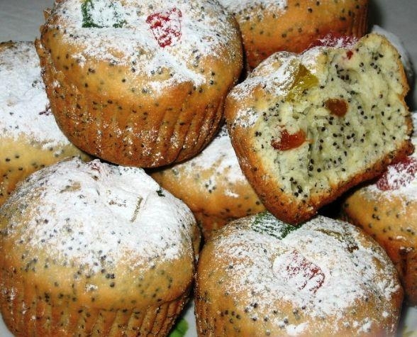 Сметанные кексы с маком.