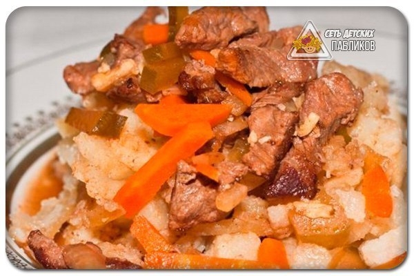 Азу из говядины с картофелем.