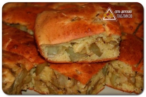 Ленивый пирог с картошкой.