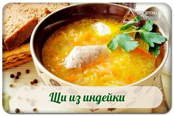 Щи из индейки.