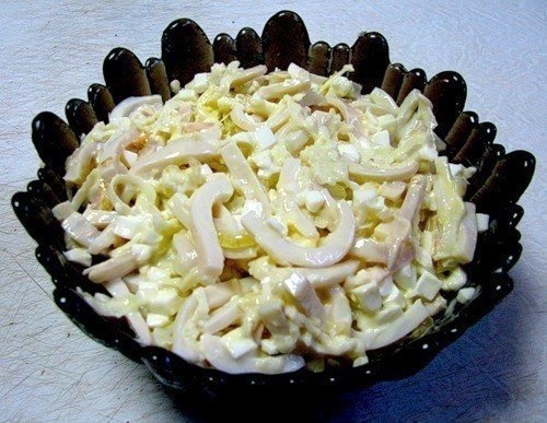 Нежнейший салат из кальмаров "Русалочка"