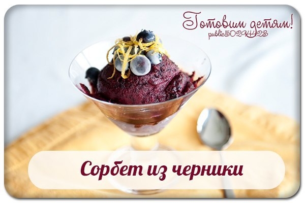 Сорбет из черники.