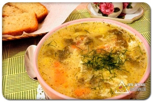 Суп без мяса.