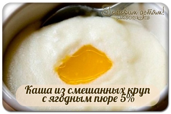 Каша из смешанных круп с ягодным пюре 5%.