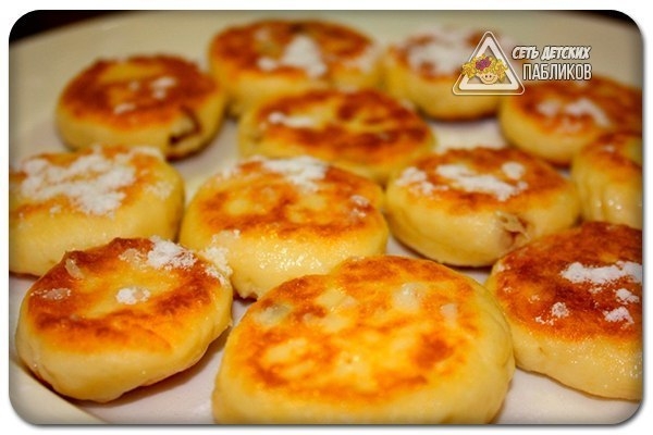 Сырники с изюмом (без яиц).