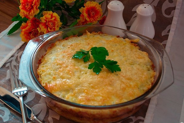 Мясная запеканка для детей.