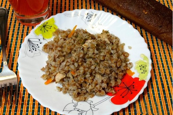 Гречка с куриным филе.
