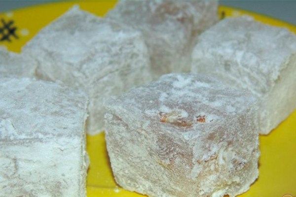 Рахат-лукум с грецкими орехами по-домашнему.