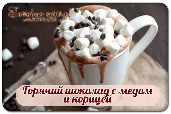 Горячий шоколад с медом и корицей. Горячий шоколад с медом и корицей.