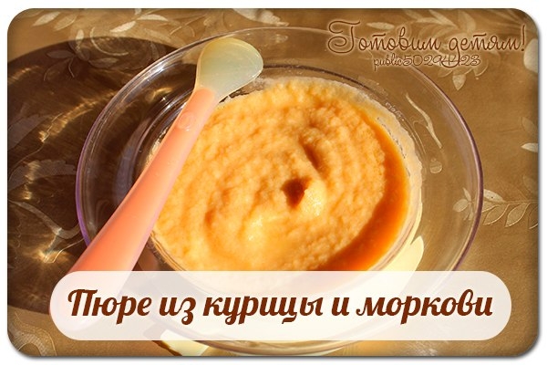 Пюре из курицы и моркови (на порцию 250 г)