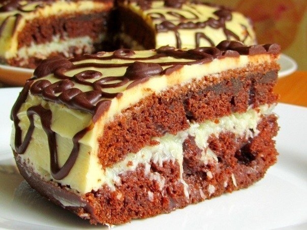 Шоколадно-кокосовый торт.
