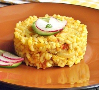 КАША ИЗ РИСА И БУЛГУРА С КУРИНОЙ ГРУДКОЙ