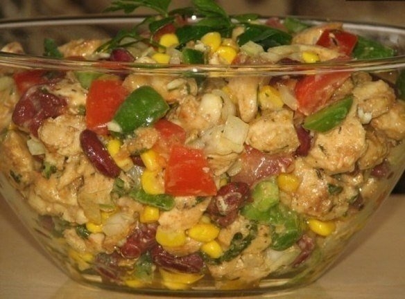 Очень вкусный салат, без майонеза.