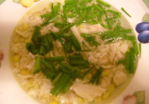 КУРИНЫЙ СУП З ЗЕЛЕНЬЮ И КУКУРУЗОЙ