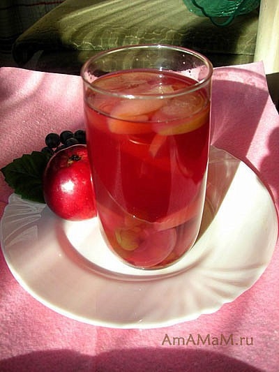 КОМПОТ ИЗ ВИНОГРАДА И ЯБЛОК