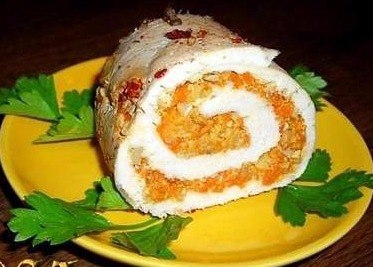 ДЕТСКИЕ КУРИНЫЕ РУЛЕТИКИ С МОРКОВКОЙ, НА ПАРУ