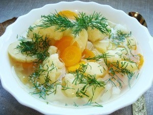 Вегетарианский суп для ребенка с цветной капустой