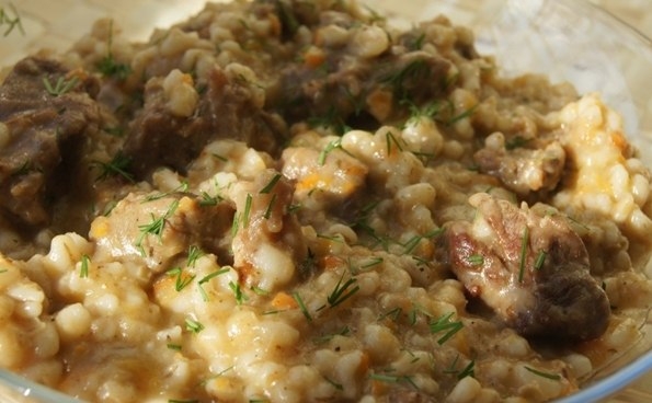 КАША ПЕРЛОВАЯ С МЯСОМ