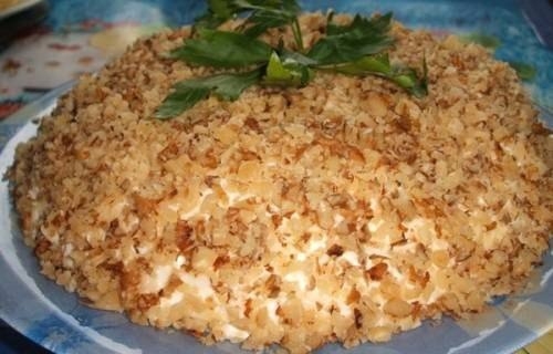 Салат Любовница слоеный, с овощами Салат Любовница слоеный, с овощами
