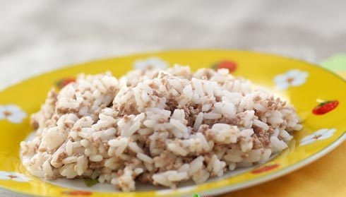Рисовая каша с мясом:с 1 года