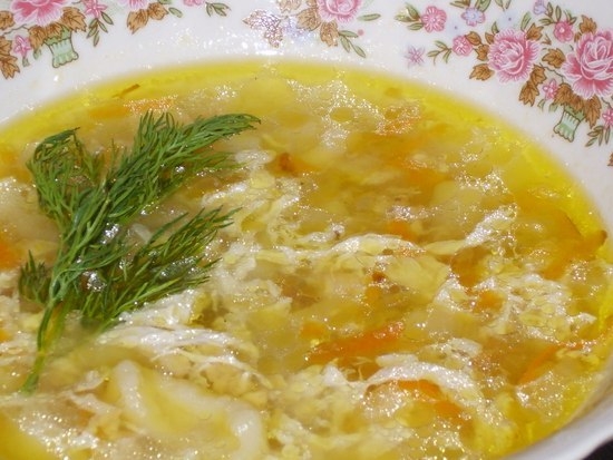 СУП С ЯЙЦОМ (с 1 года)
