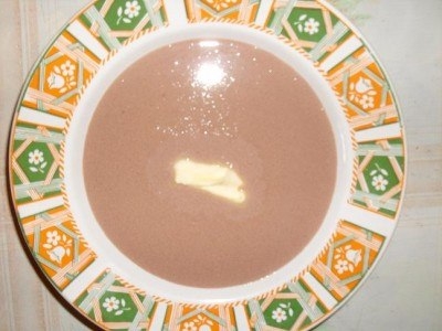 Каша манная с какао.