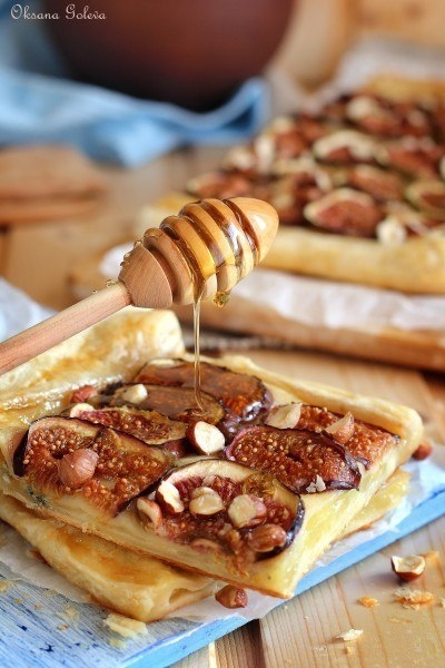 Пирог с инжиром и сыром. Пирог с инжиром и сыром.