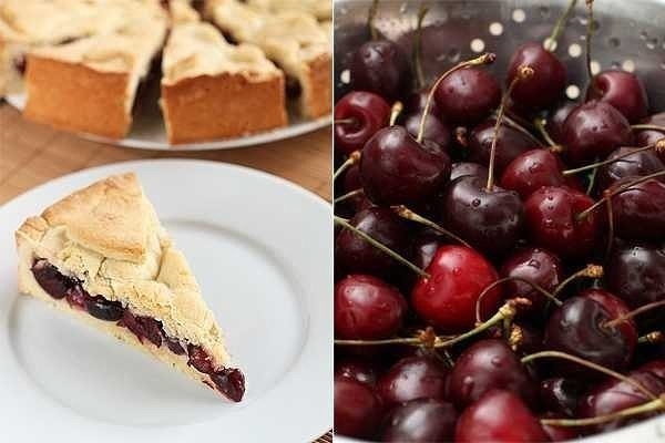 Баскский пирог с черешней.