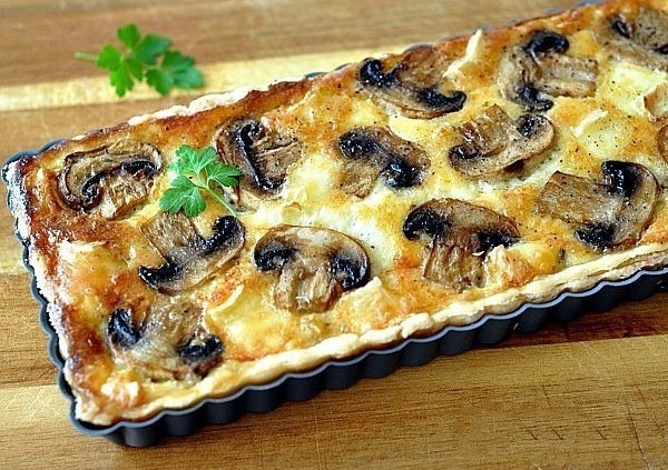 Киш с грибами и сыром. Киш с грибами и сыром.