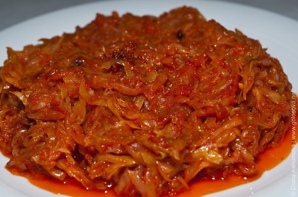 Тушеная капустка, очень вкусно!