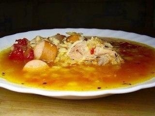 ИТАЛЬЯНСКИ ТОМАТНЫЙ СУП С СОСИСКАМИ