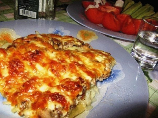 Мясо по французски.... из фарша - тоже очень вкусно! Мясо по французски.... из фарша - тоже очень вкусно!