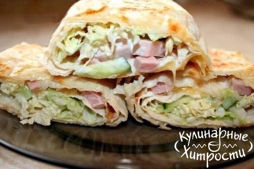 РУЛЕТ ИЗ ЛАВАША "НАСЛАЖДЕНИЕ"