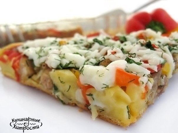 ОТКРЫТЫЙ ПИРОГ С КУРИЦЕЙ ИЗ БОЛГАРСКИМ ПЕРЦЕМ ОТКРЫТЫЙ ПИРОГ С КУРИЦЕЙ ИЗ БОЛГАРСКИМ ПЕРЦЕМ