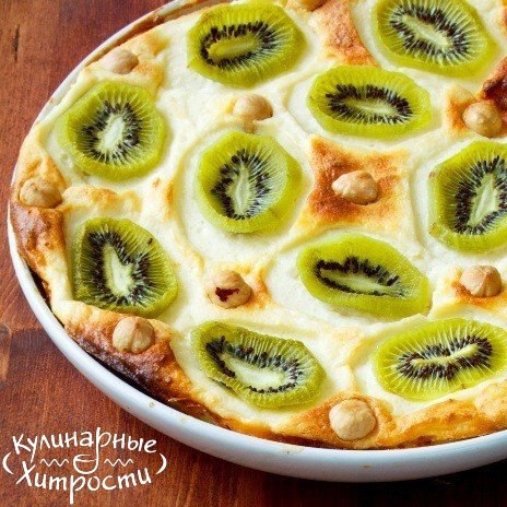 ТВОРОЖНАЯ ЗАПЕКАНКА С БАНАНОМ И КИВИ