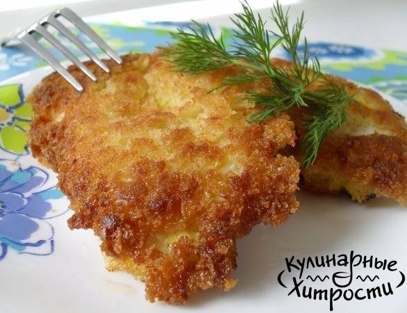 ОТБИВНЫЕ ИЗ КУРИНОЙ ГРУДКИ ПОД ШУБОЙ