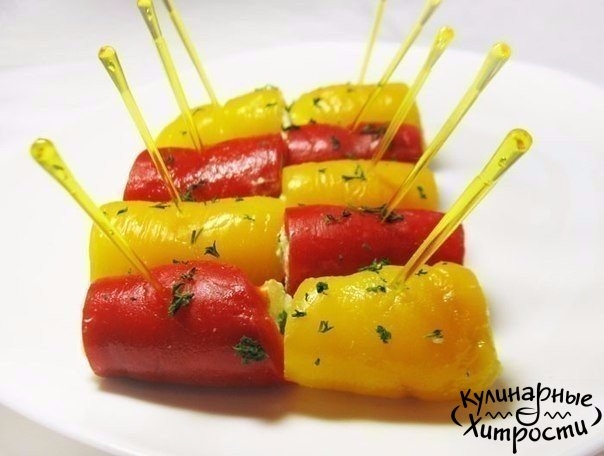 ЗАКУСКА ИЗ ПЕРЦА С СЫРОМ