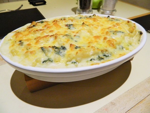 Куриная запеканка с грибами и сыром!
