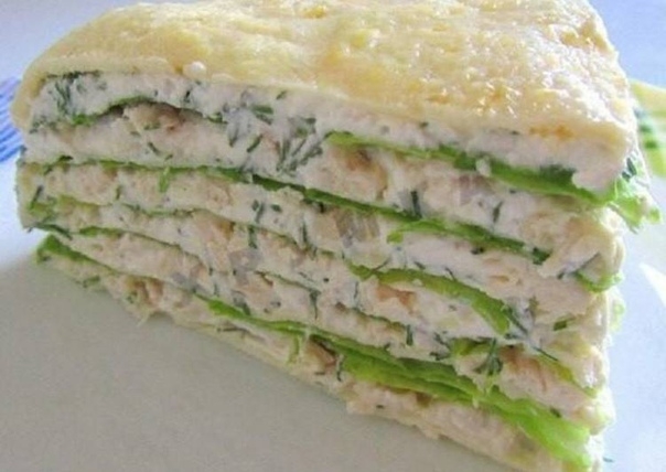 Закусочный куриный торт! Сытно, вкусно и главное &mdash; быстро!