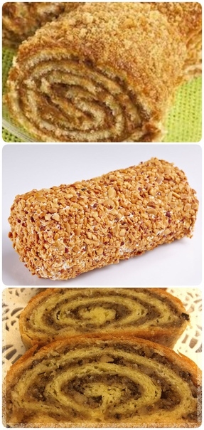 Очень вкусный и нежный рулет к чаю &laquo;Ореховый&raquo;