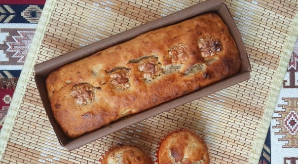 Банановый кекс, без яиц и без лактозы