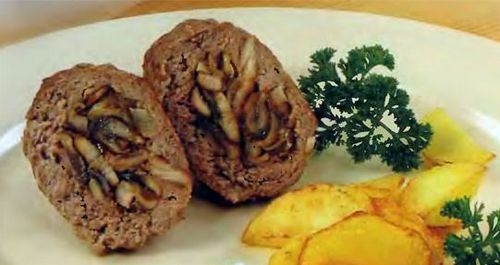 Зразы из свиного окорока с грибами
