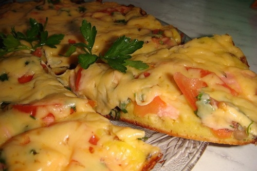 Быстрая пицца из духовки