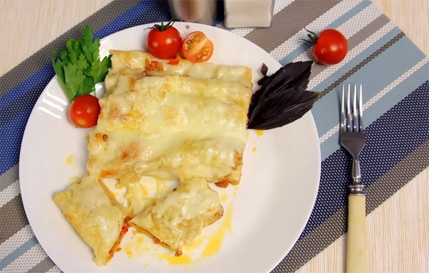 Фаршированные макароны в духовке (Каннелони)