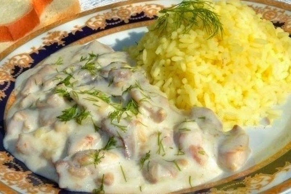 Курица с чесноком в молоке