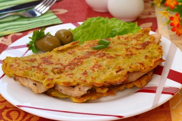 Куриное филе в ажуре