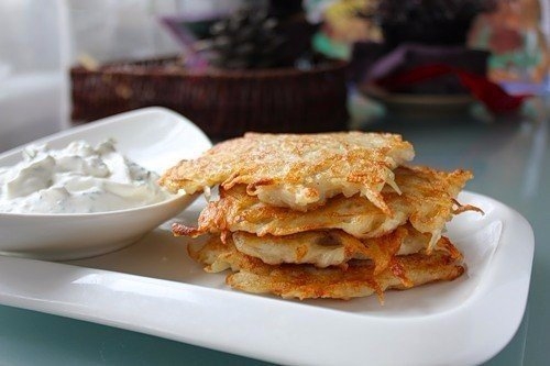 Сытные картофельные блины с куриным фаршем