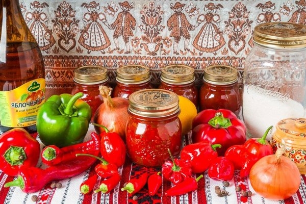 Соус-джем из острого и болгарского перца
