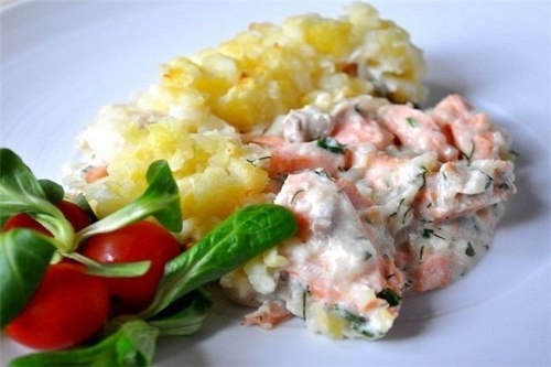 Рыбная запеканка сливочная