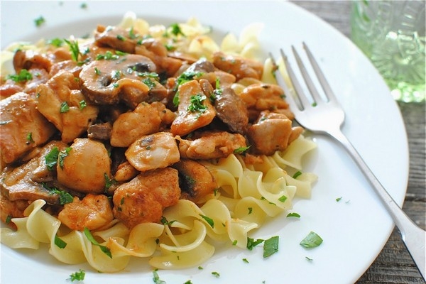 Бефстроганов из мяса курицы Бефстроганов из мяса курицы